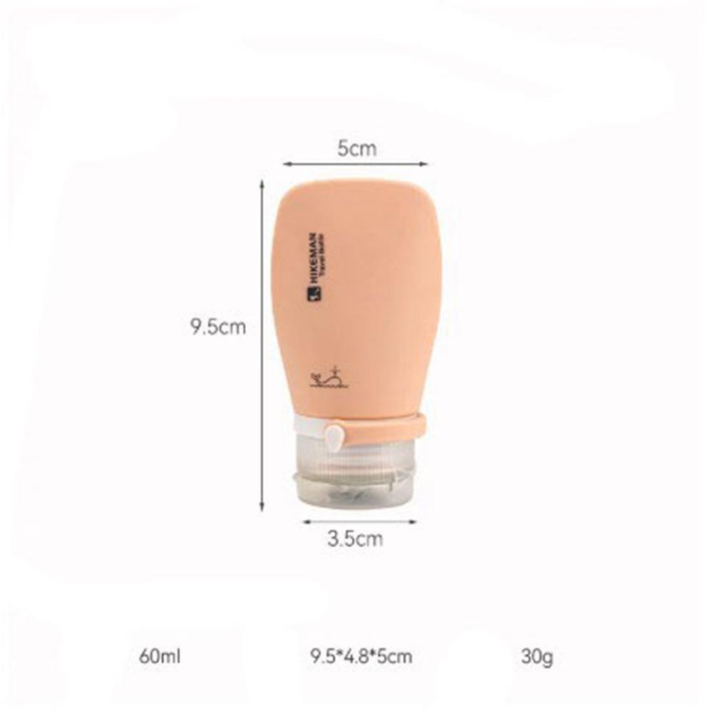 

60ml Leak Proof Refillable Bottle Plastic Travel Refillable Silicone Bottle Kit помаранчевий
