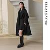 ELLASSAY Women's Shimmer Wool Blend Straight Coat