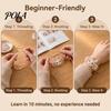 Personalisierte Schmuckzubehörteile DIY Armband-Herstellungsset, Set mit bunten Perlen und Tier-Anhängern, Handgemachtes Bastelset für Erwachsene