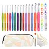 Portable Storage Case Ergonomic Crochet Hooks Set Crochet Starter Kit Soft Grip Handles Crochet Without Pain Smooth Crochet Hooks for Traveling