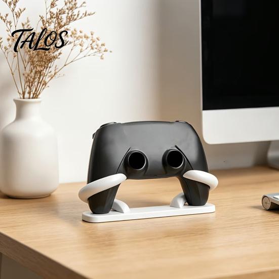 Talos 3D Printed Angled Horn Handle Stand, Universal Controller Holder with Anti‑Slip Base, Creative Rack for PS5 Xbox PC Gaming Controllers,