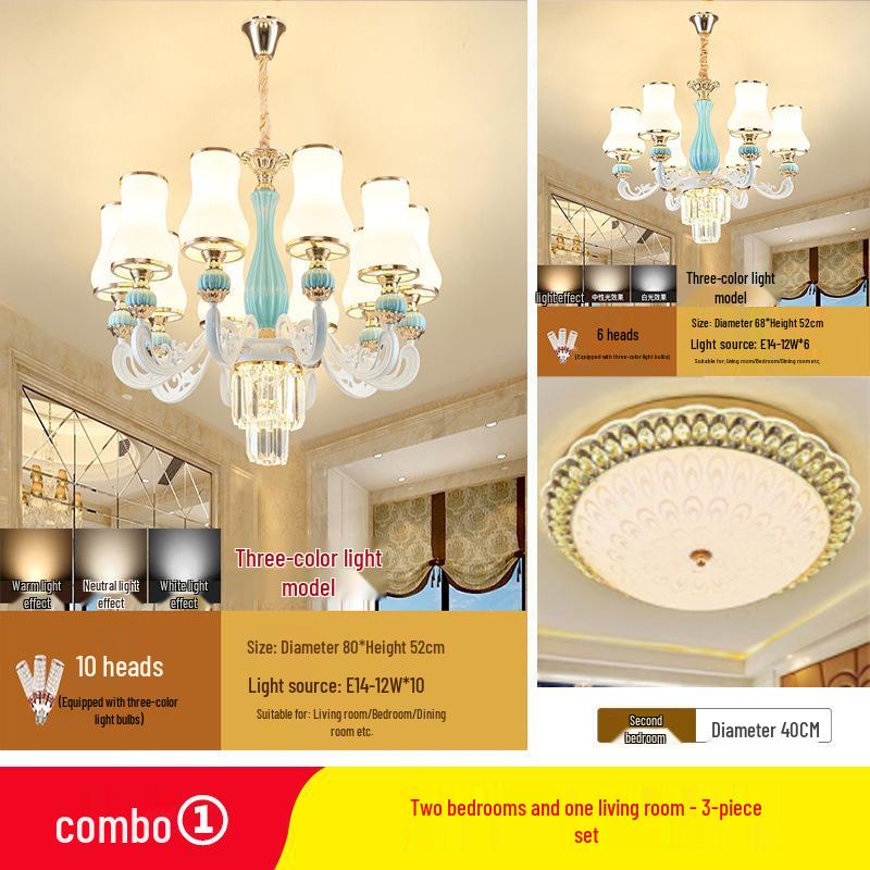 New 2024 European Crystal Chandelier for Living Room and Master Bedroom Luxury Lighting.