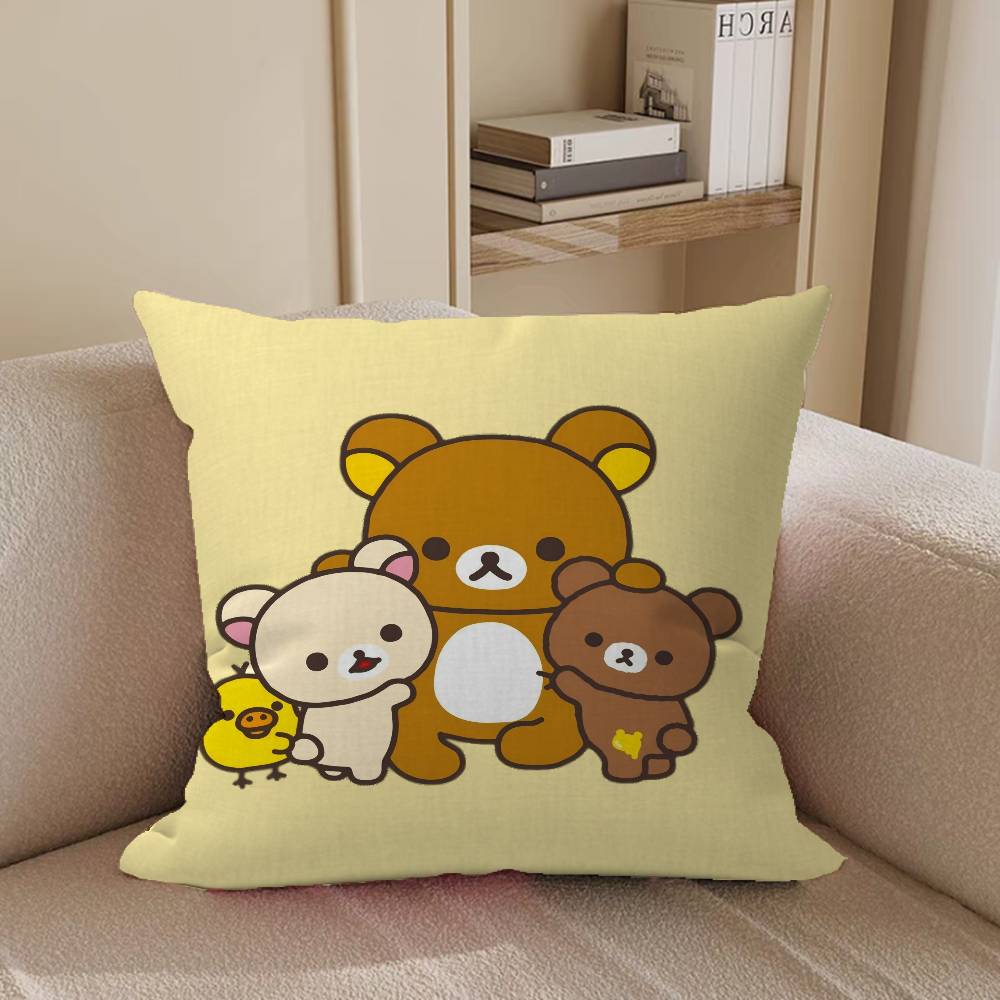 

Мультяшная наволочка Rilakkuma, мультяшный подарок, наволочка для подушки, декор для спальни, дома, дивана, кресла, сиденья, наволочка 12x12Inch
