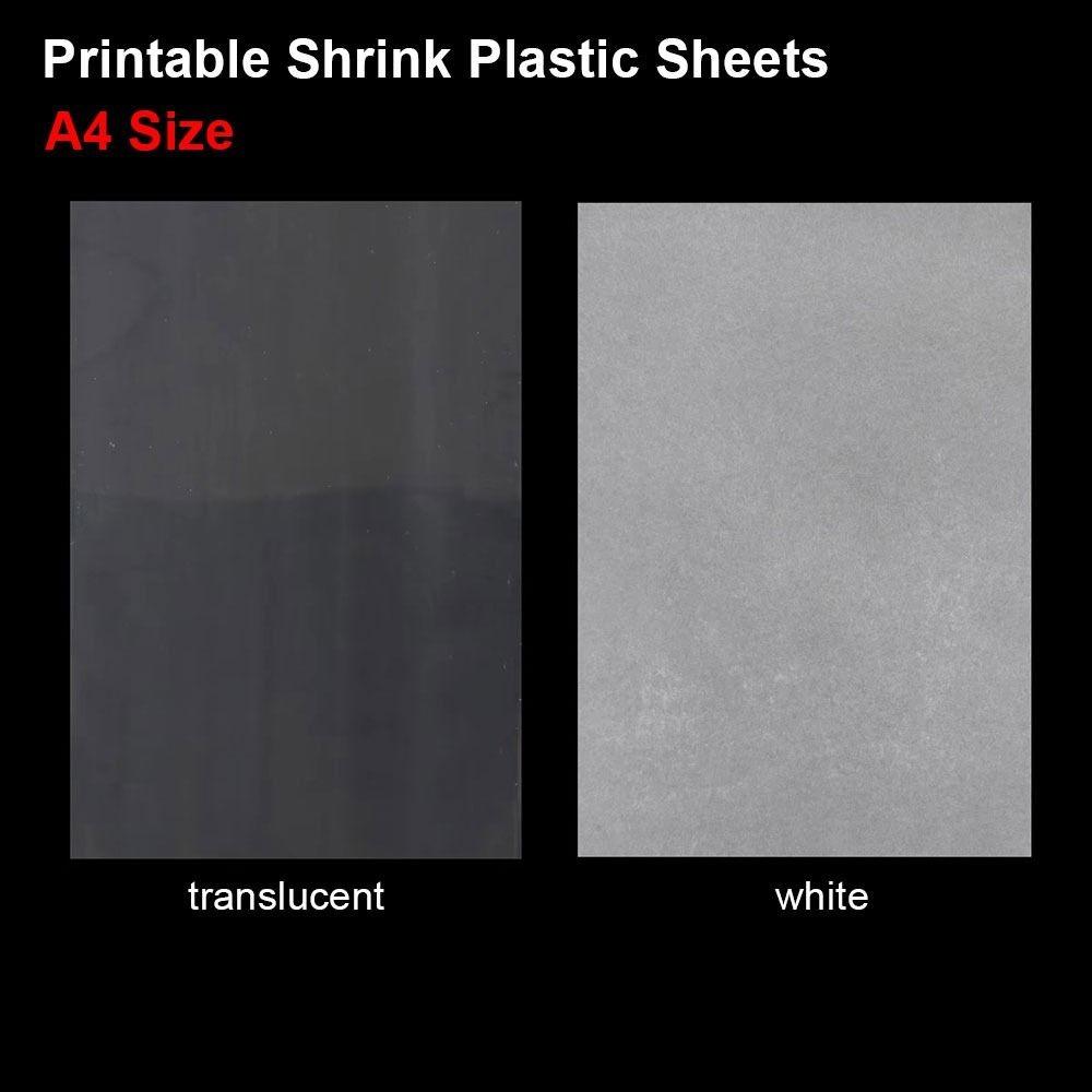 1Pcs New Printable Shrink Plastic Sheets Handmade 29x20cm Shrink Film Translucent White Shrinky Art Papers for Inkjet Printer