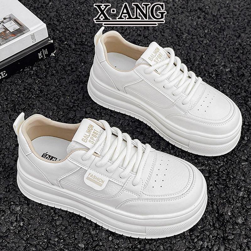 Leather little white shoes children versatile thick baseplate shoes spring and summer new breathable lightweight casual sports women's shoes