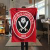 Sheffield United Football Club  Print Flannel Blanket, High Quality Comfortable for All Seasons, Home Decor, Warmth and Comfort