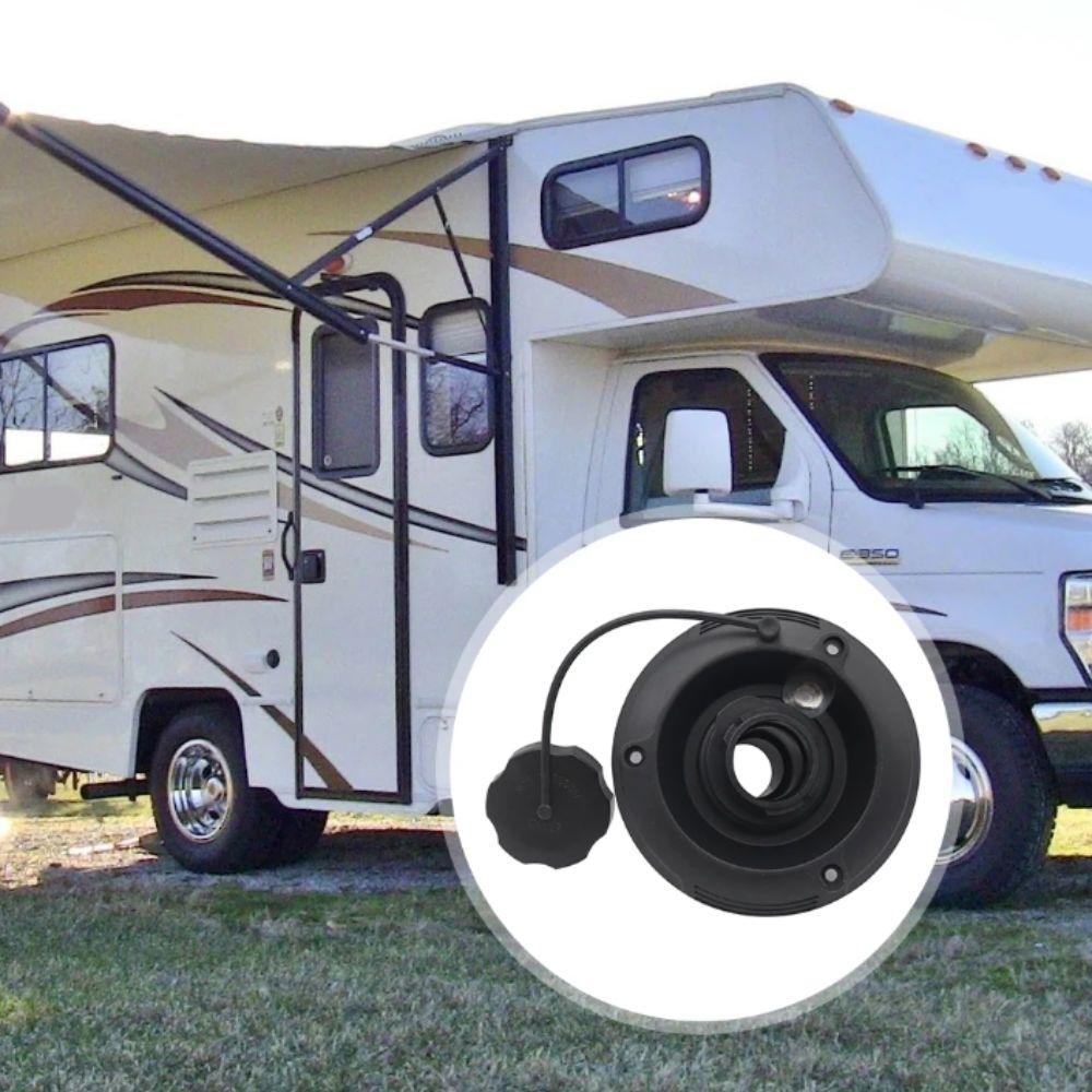 Round Gravity Fresh Water Fill Hatch Black Camper Fresh Water Gravity Hatch  RV Parts