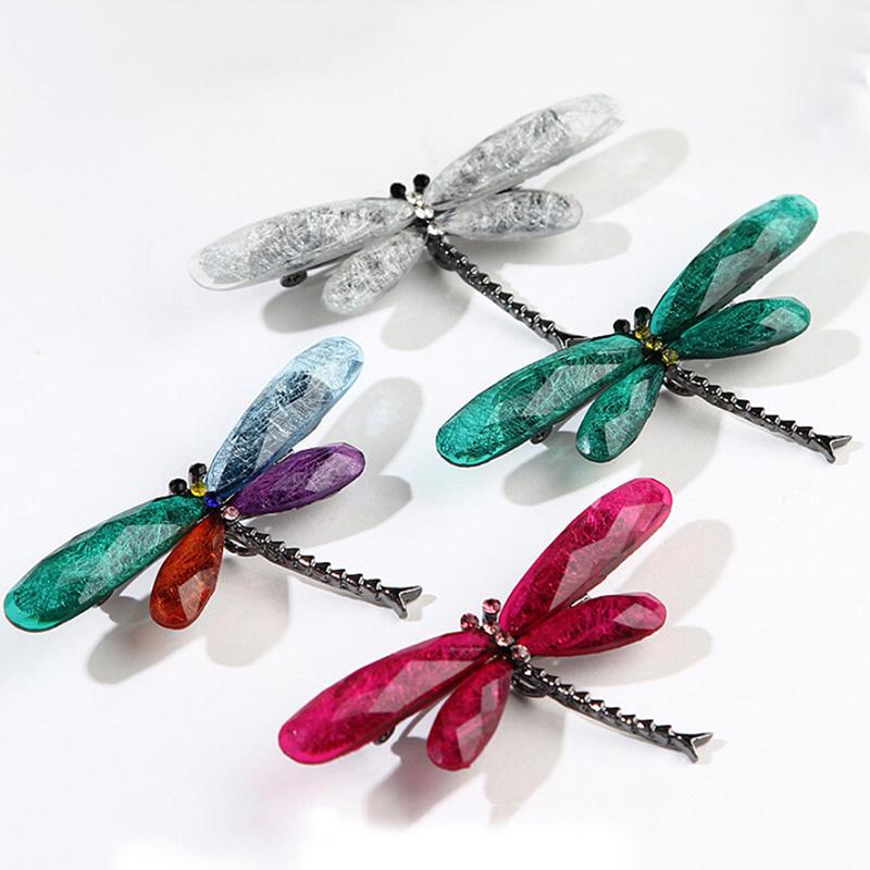 Dragonfly Vintage Insect Animal Resin Brooch Pins Jewelry Gift Bouquet Brooch