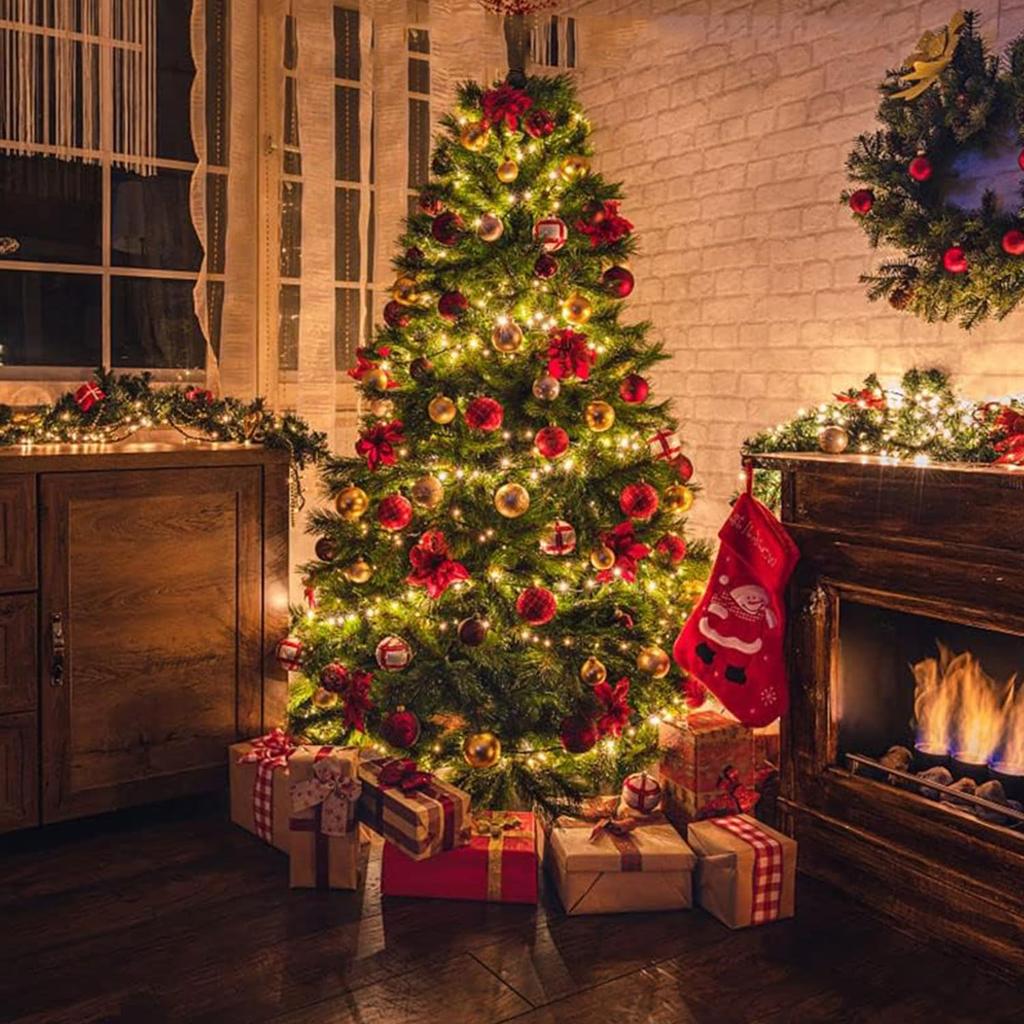 Smalife LED Illumination Light Upgraded Christmas Copper 100 8 Flashing Timer Garden [2025 Version] Lights, USB-Powered, Wire, 12m, LEDs, Patterns,