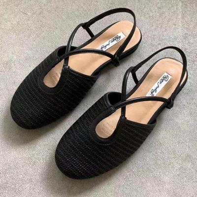 Fashion Handmade Weaving Design Brand Flat Sandals Women Fashion Round Toe Back Strap Casual Shoes Summer Comfort Vacation Beach Sandals
