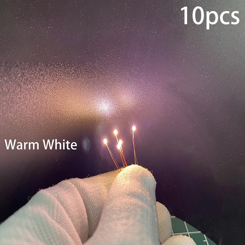 10 Peças 0805 LED Piscante Lâmpada SMD Micro Fio Litz LED Pré-Soldado Chip Com Fio 30Cm 3V Modelo Ferroviário Brinquedo Luz DIY Cabos