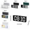 Digital Display Voice Control LED Alarm Clock Mute Wake-up Artifact Digital Clock Dual Alarms Student Clock Travel