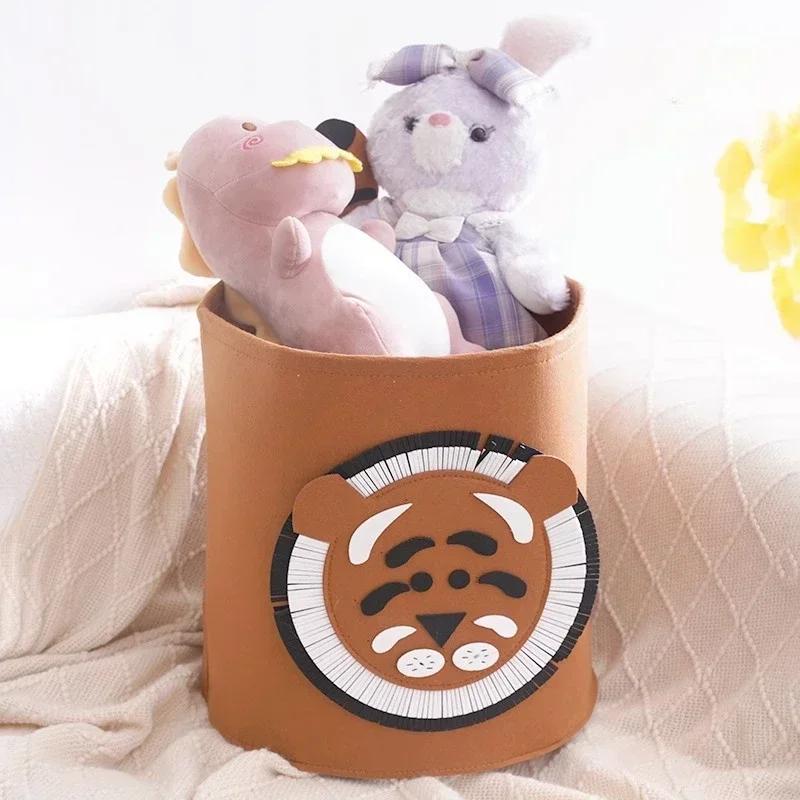 Cartoon Storage Basket Foldable Kids Toys Clothes Shoes Storage Bucket Washable Dirty Clothes Basket Home Storage Laundry Basket