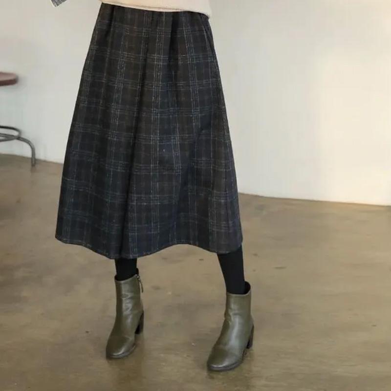 Pants for Women Long Trousers Plus Size Thickened Stretchy Versatile Casual Wide Leg Wide-Leg Tweed Pants