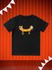Round Neck Printed Pattern Pullover Short Sleeve Kids Tops CatDog