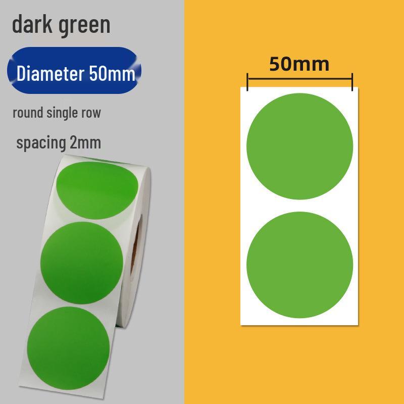 Color Coated Self-Adhesive Barcode Label Paper - Round Stickers In Various Sizes
