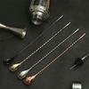 Long Handled Stainless Steel Spoons for Coffee, Dessert, Tea, Mixing Cocktail with Spiral Pattern, Kitchen Accessories, 4 Colors
