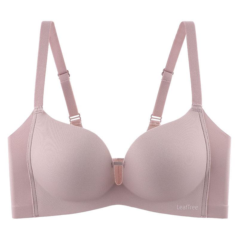 Simple Latex Underwear Women's Seamless Gathering Bra One-piece Comfortable Bra Without Underwire Smooth Bra Push Up Bra