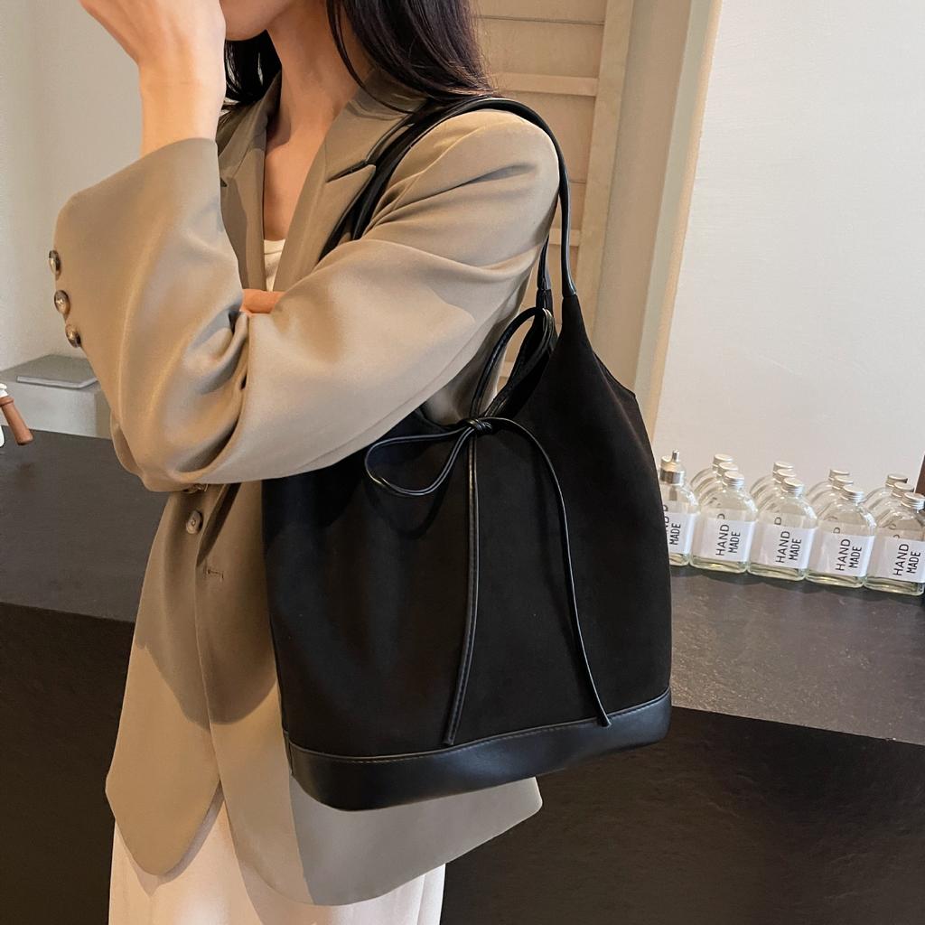 Schleife Matt Achselhöhle Tragetasche Große Kapazität Spleiß Eimer Tasche Schulter Große Tasche