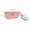 Ladies' Heart-shaped Glasses Case, Scratch Resistant Glasses and Fashionable Glasses Storage Bag, Cute Heart-shaped Design