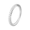 Swarovski Matrix Vittore Cut Design Gemstone Rhodium Plated Ring Unisex Couple Style Silver 5656299