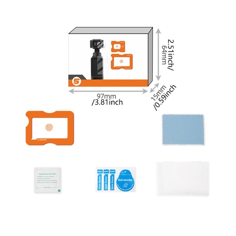 Clear Tempereds Glass Film for Pocket 3 LCD and Lens AntiScratch High Hardness
