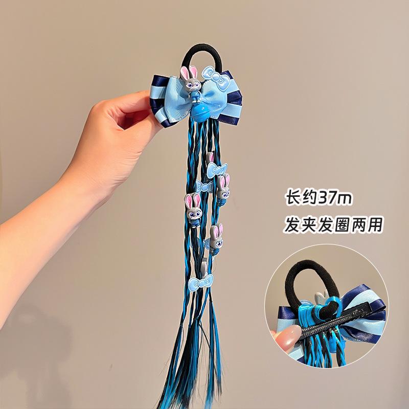 Child Rabbit Police Officer Wig Braid Baby Braid Dirty Boxing Twist Braid Colored Headband Hair Rope Sweet Cool