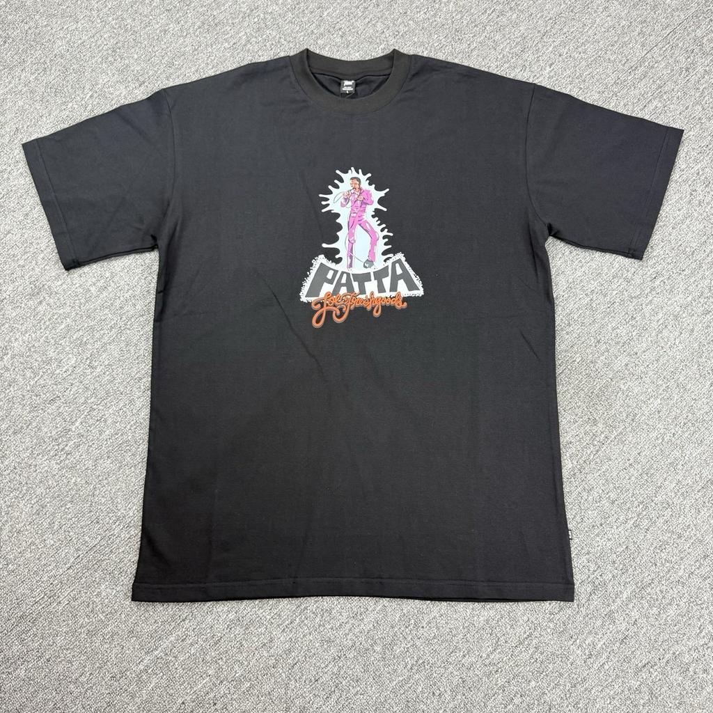 Amerikanische grenzüberschreitende trendige Marke PATTA Designgefühl Buchstabendruck Kurzarm-T-Shirt Herren- und Damen-Trendmarke Vielseitiges lockeres Oberteil