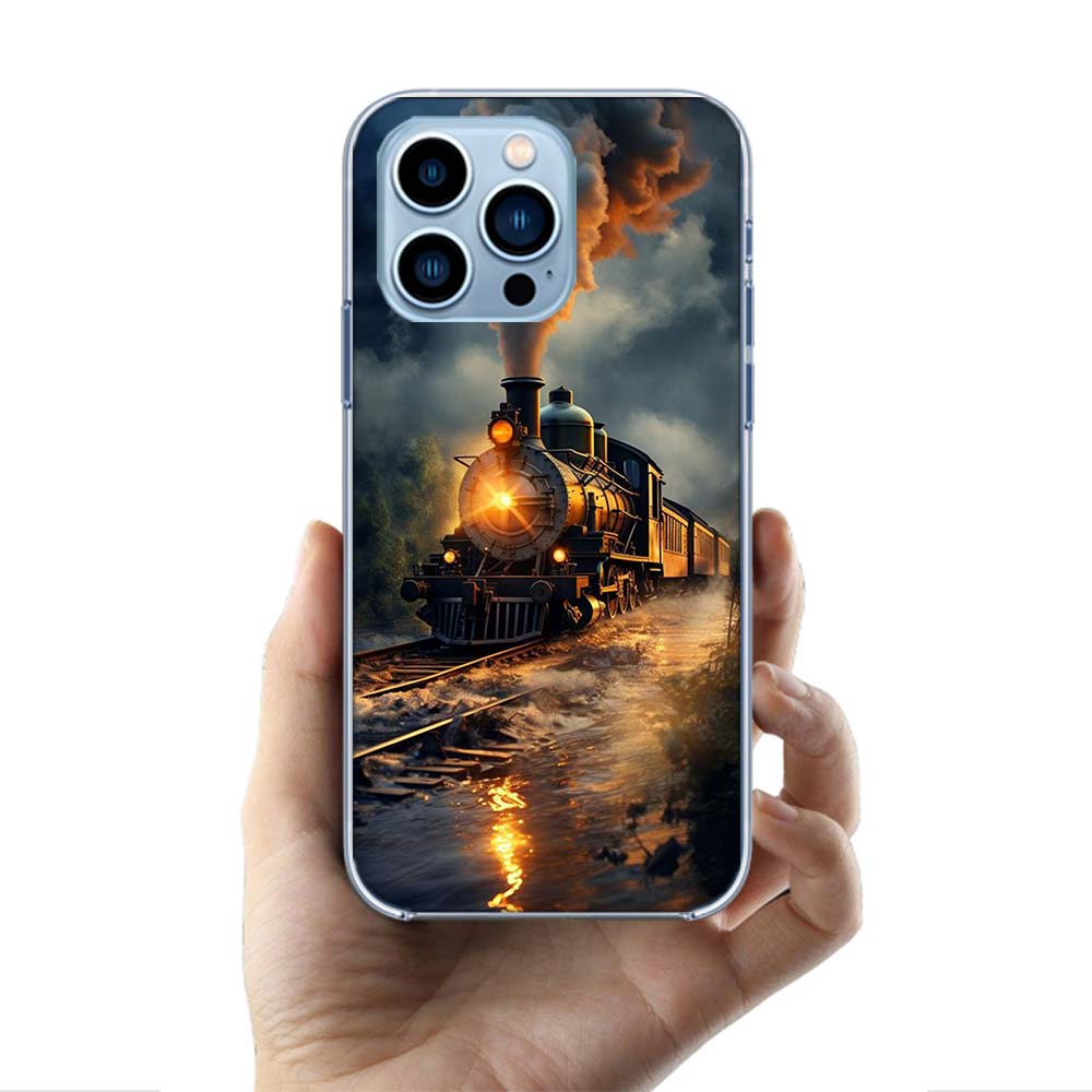 Steam Train Cases Phone Case For Iphone 17E 16E 17 Air 16 Pro Max 15 Pro 14 Plus 11 13 12 Mini Cover Cases Compatible with Suita