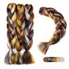 Rainbow Braiding Hair Extension 24 Inch 1 Pack Synthetic Profession Jumbo Braid in Hair Extensions 4 Tone Crochet Colored Hair Extensions for Braiding