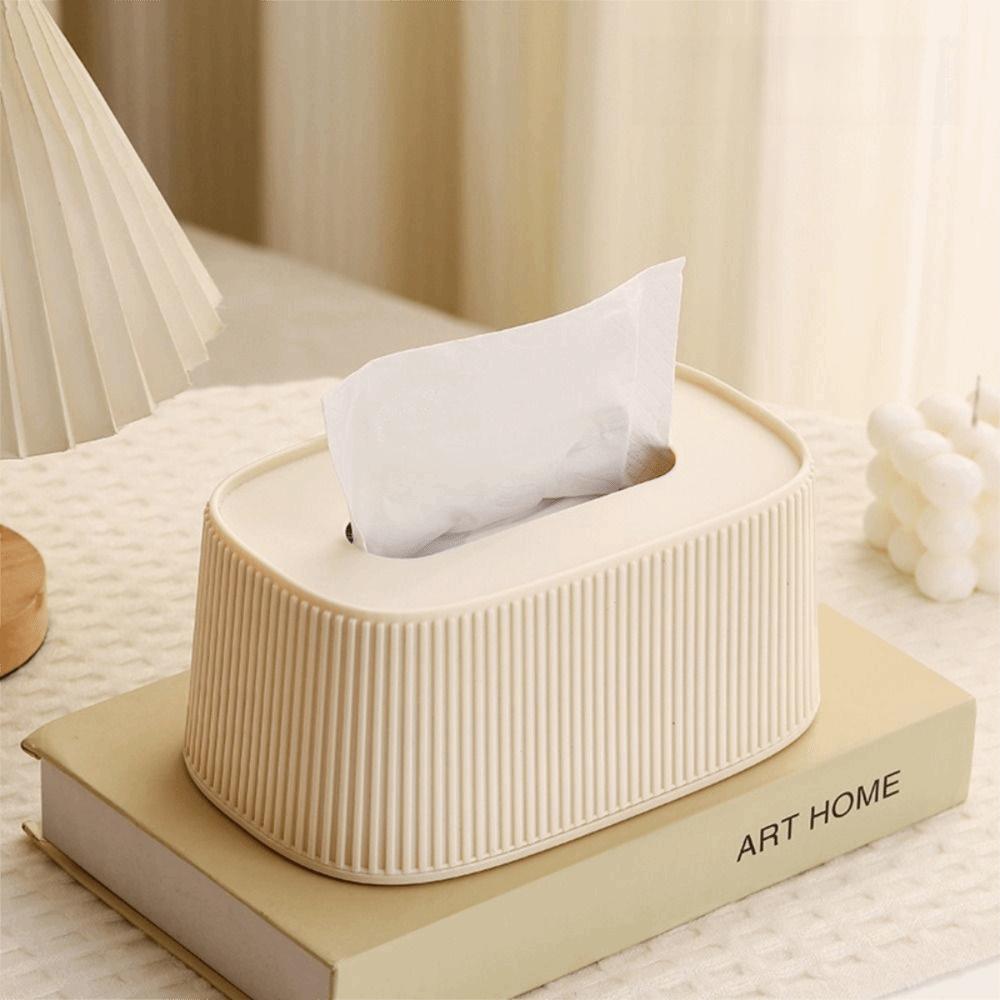 Wooden/Plastic Cover Tissue Box with Lid Large Opening Facial Tissue Holder Toilet