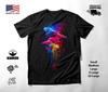 Colorful Rain Clouds Neon Graphic T-Shirt Black Unisex S-2XL