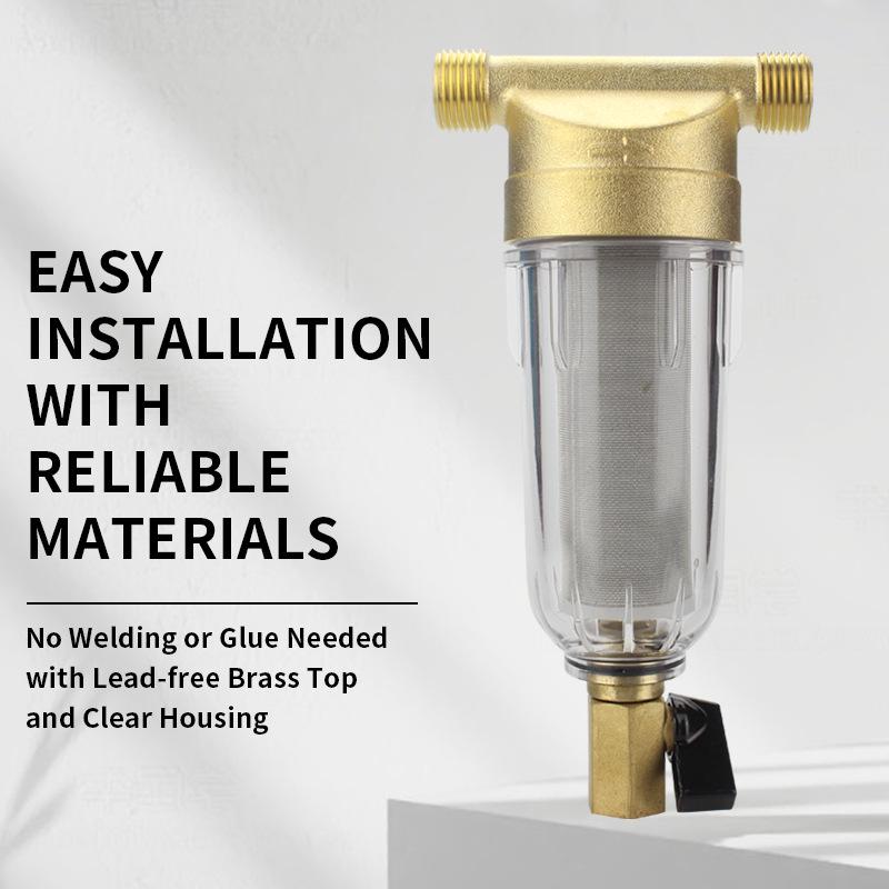 Universal Pre-filter Water Purifier with Central Backwash for Household Use