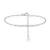 ORSA JEWELS 925 Sterling Silver Simple Rhombus Chain Bracelet for Women Fashion Daily Chain on Hand Party Jewelry SB222