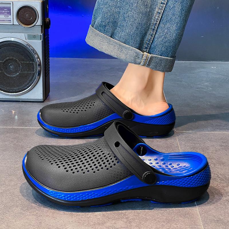 

Hole shoes men s summer outdoor wear driving dual-purpose bag head slippers sports sandals 45