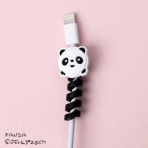 4PCS Cute Bite Cartoon Animal Cable Protector - Mini Cord Wire Cover Charging Cable Winder Set