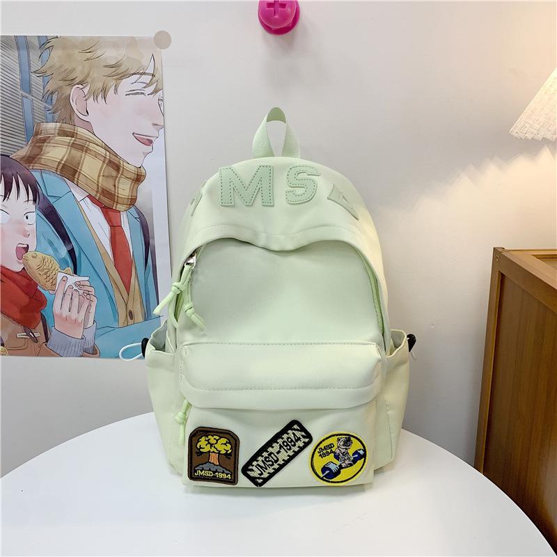 

Japanese ins Academy Style School Bag Junior and High School Students Niche Design Backpack Large Capacity Solid Color Versatile Backpack