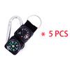 One/3/5PCS Mini Keychain Thermometer Multifunction Camping Compass Thermometer Outdoor Climbing Temperature Tester Survival Device