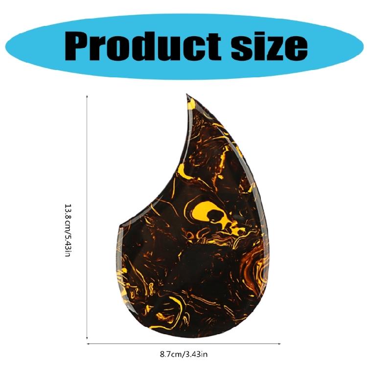 Electric Guitar Pickguard Guitar Scratch Plate Yellow Patterned Protective Guard Guitar Faceplate PVC Texture for Guitar