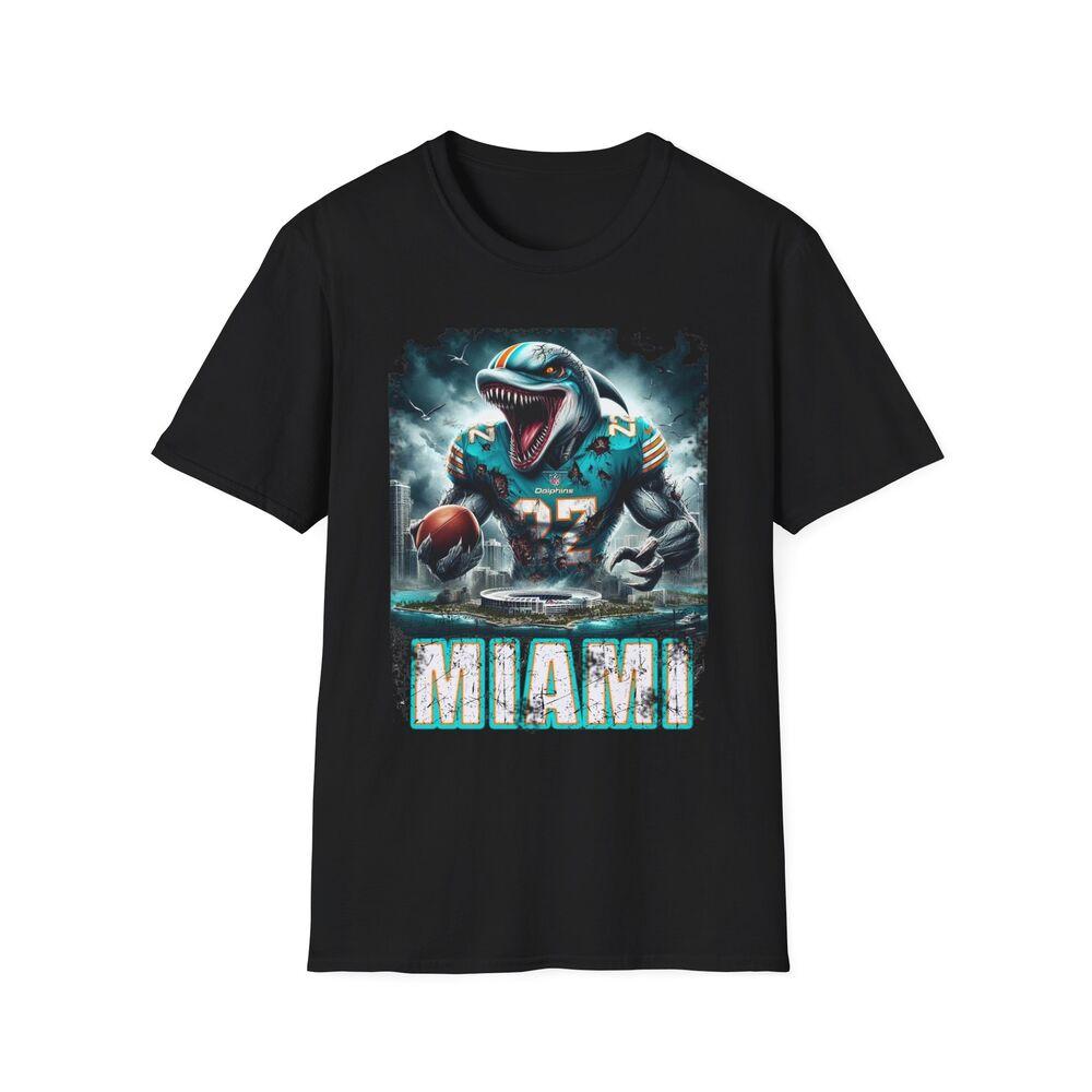 

Miami Dolphins Horror Mash Up T-Shirt - Spooky NFL Fan Apparel 3XL