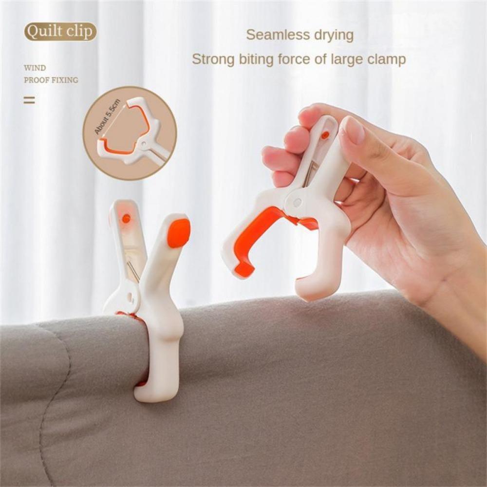 Invisible Windproof Clamp for Outdoor Balcony Sun-drying Quilt Large Clip - Strong & Durable!