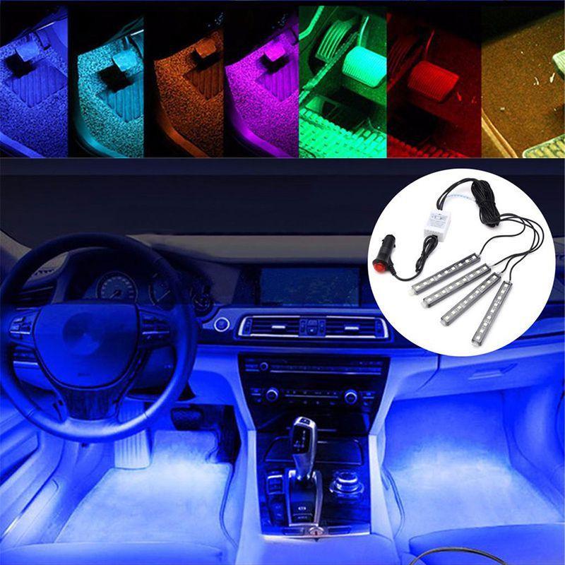 Vibrant Led Car Interior Atmosphere Lights Sound-activated Footwell Decoration