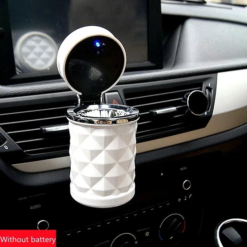 Car Cigarette Ashtray Cup With Lid With LED Light Portable Detachable Vehicle Ashtray Holder Cigarette Ashtray Auto Accessories