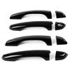 For Hyundai Elantra 2017 2018 LHD ABS Carbon Fiber Black Car Door Handle Cover Trims Sticker Car Styling Accessories