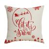 Nordische Weihnachtskissenhülle Schneeflocke Weihnachtsbaum Heimbedarf Sofa Schlafzimmer Lendenkissen