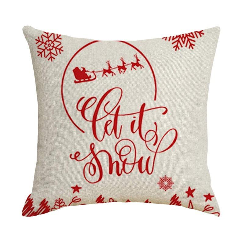 Nordische Weihnachtskissenhülle Schneeflocke Weihnachtsbaum Heimbedarf Sofa Schlafzimmer Lendenkissen
