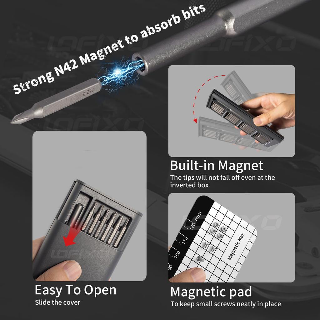 Screwdriver Precision Screwdriver Set with and Screwdrivers for Switch Repair Replacement Screwdriver for iPhone Mac Tool Full DIY Tool with Magnet