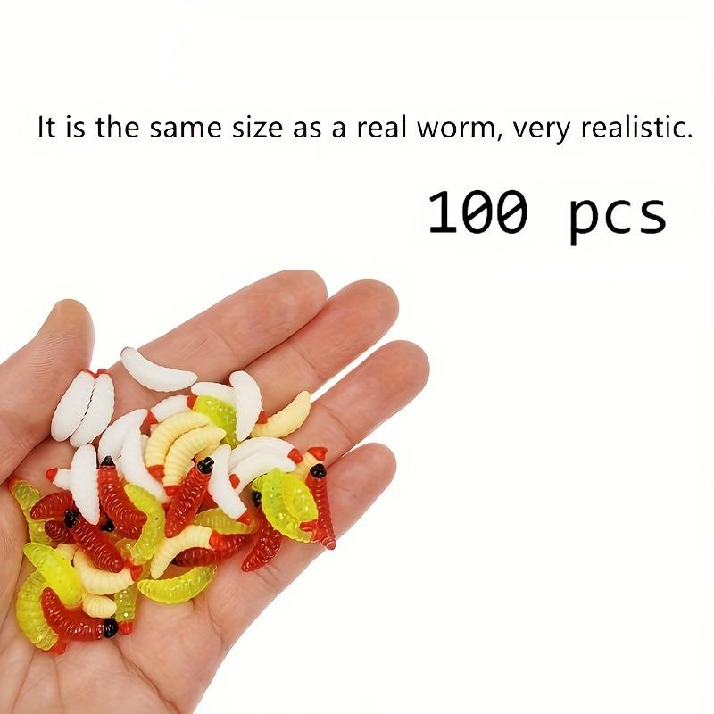 Verme Larva in Silicone Morbido Verme di Pane Artificiale Morbido Esche da Pesca Esche Verme Esche da Pesca Verme