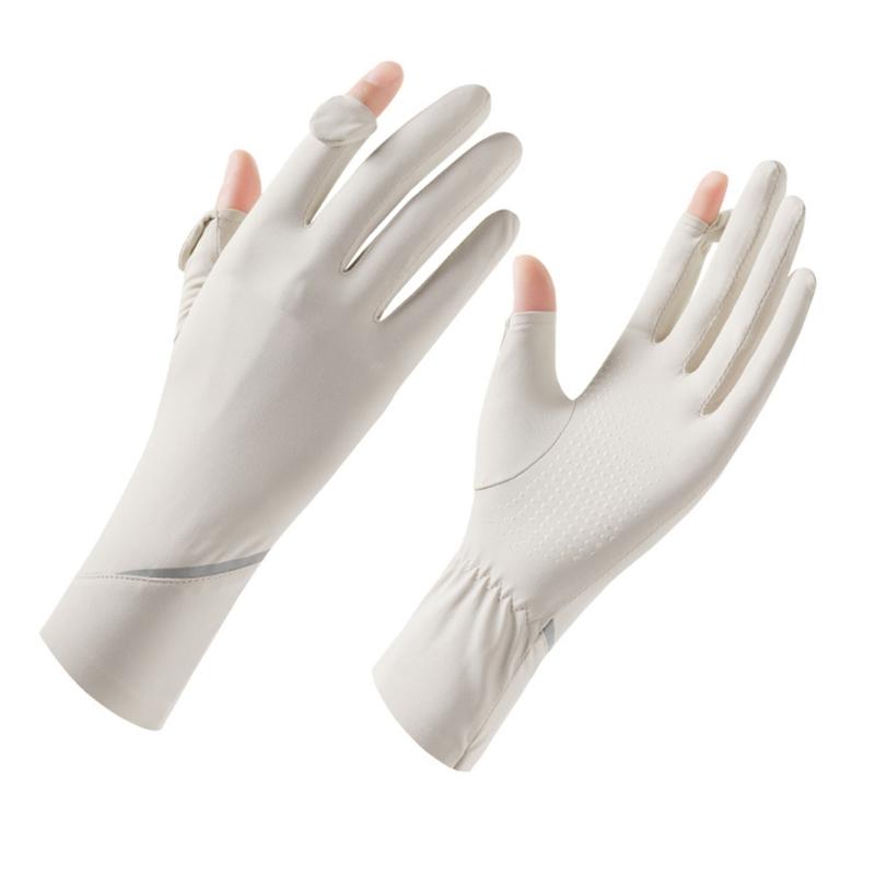 2 Stück Damen Sonnenhandschuhe Autofahren Radfahren Dünne Fäustlinge Hautschützende Handschuhe zum Autofahren und für Outdoor-Sportarten