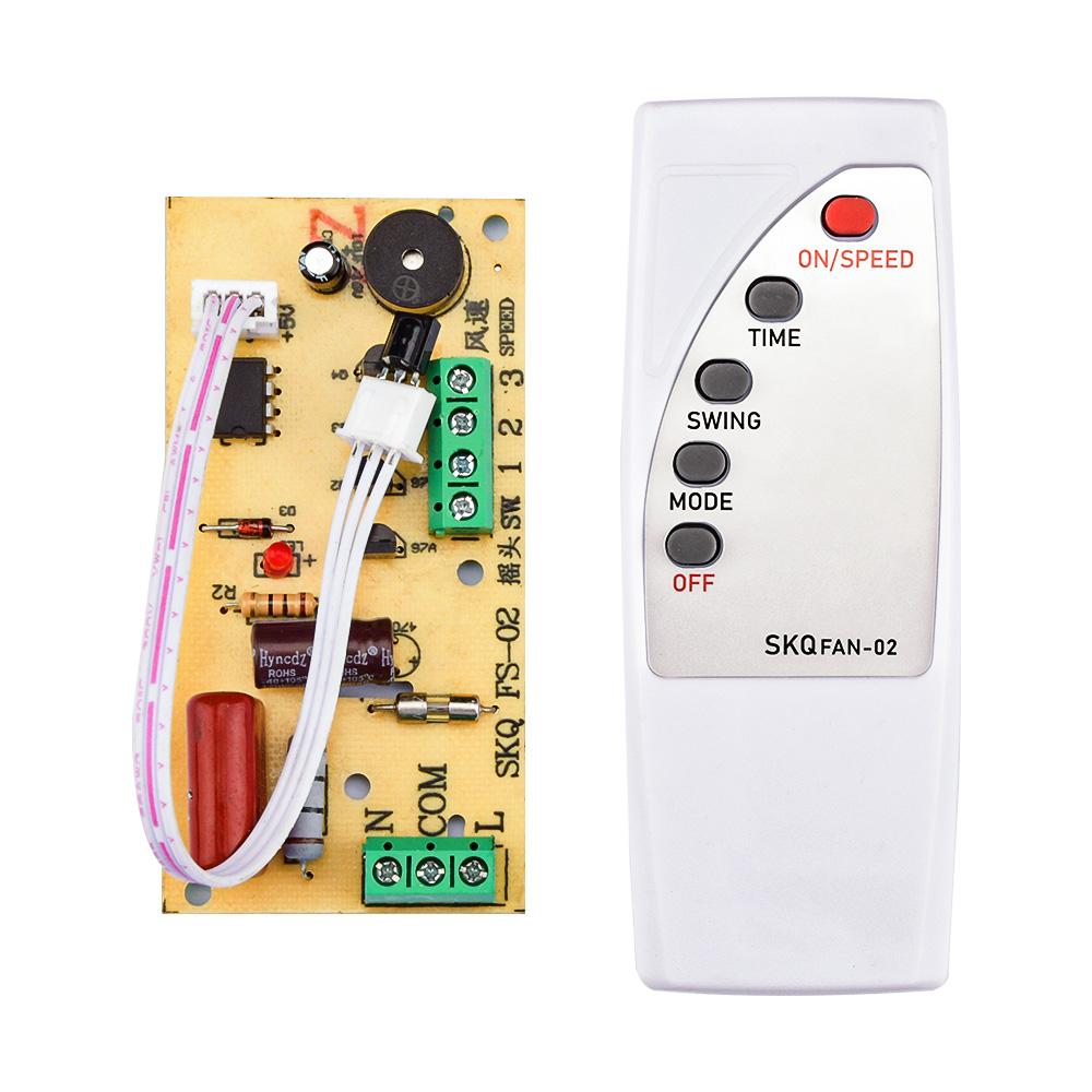 110V-240V Fan Remote Control Modification Board Quad Output Floor Fan Circuit Board Control Motherboard with Remote Controller